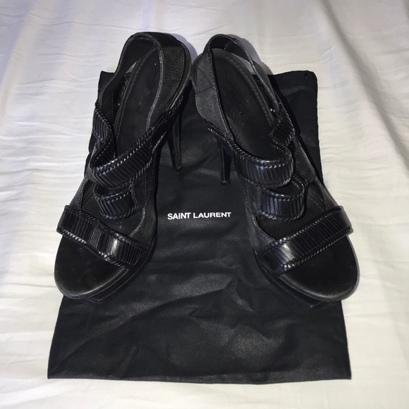 Yves Saint Laurent Shoes - YSL black platform pumps